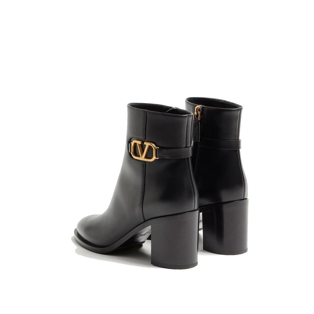 Valentino Garavani Black Calfskin Ankle Boots
