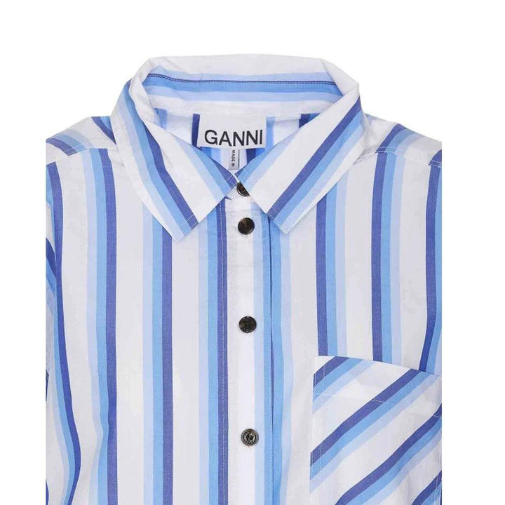 Ganni Blue Cotton Shirt