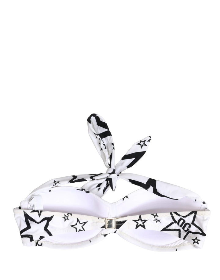 Dolce &amp; Gabbana White Millennials Star Padded Bandeau Underwear