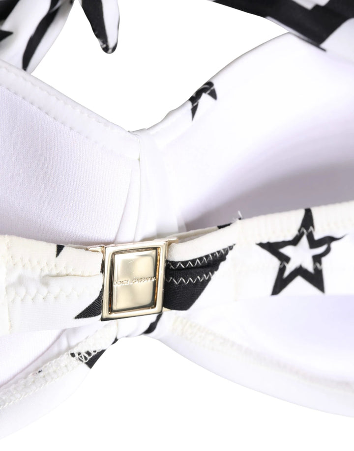 Dolce &amp; Gabbana White Millennials Star Padded Bandeau Underwear