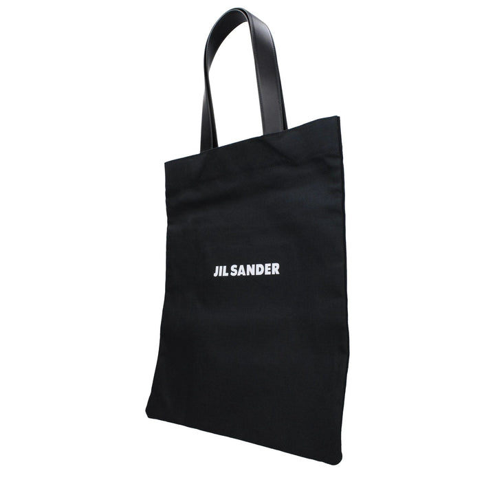 Jil Sander Black Linen Shoulder Bag