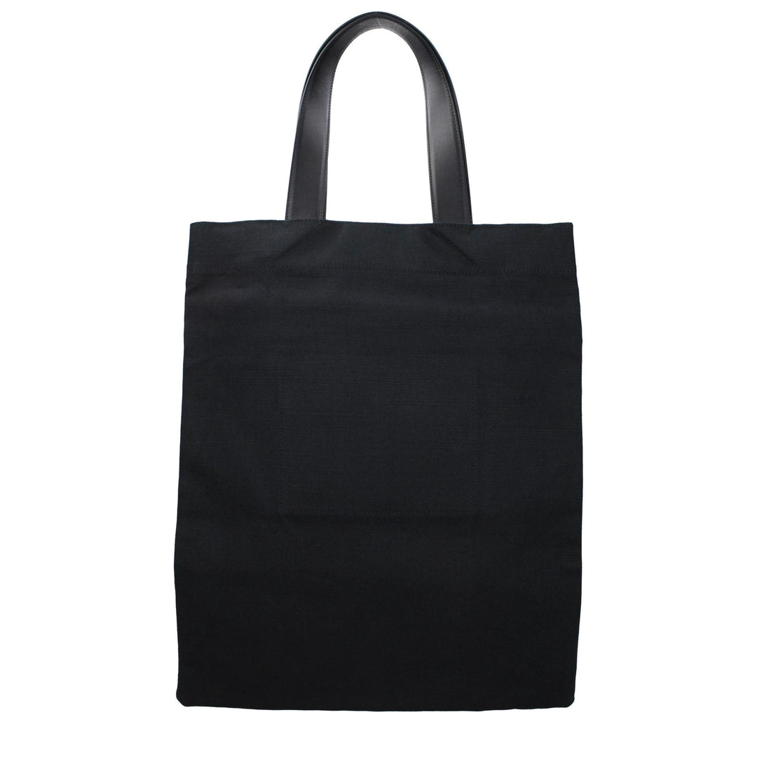 Jil Sander Black Linen Shoulder Bag