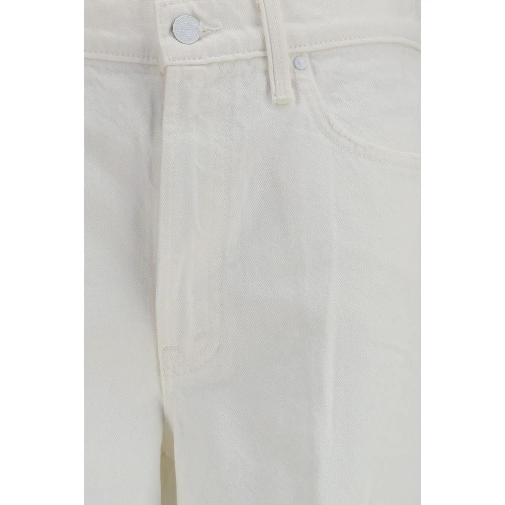 Mother Denim White Cotton Bootcut Jeans