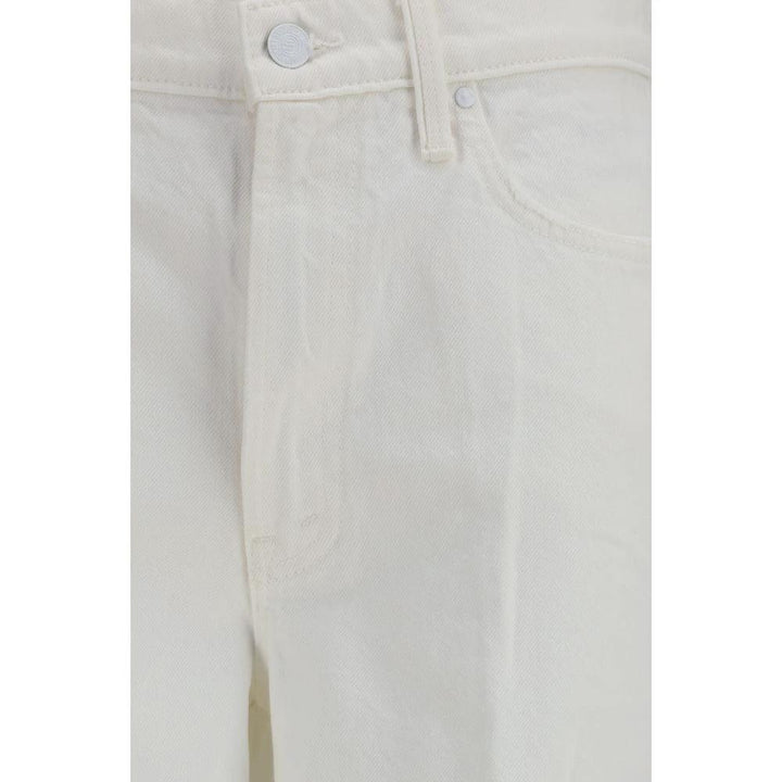 Mother Denim White Cotton Bootcut Jeans