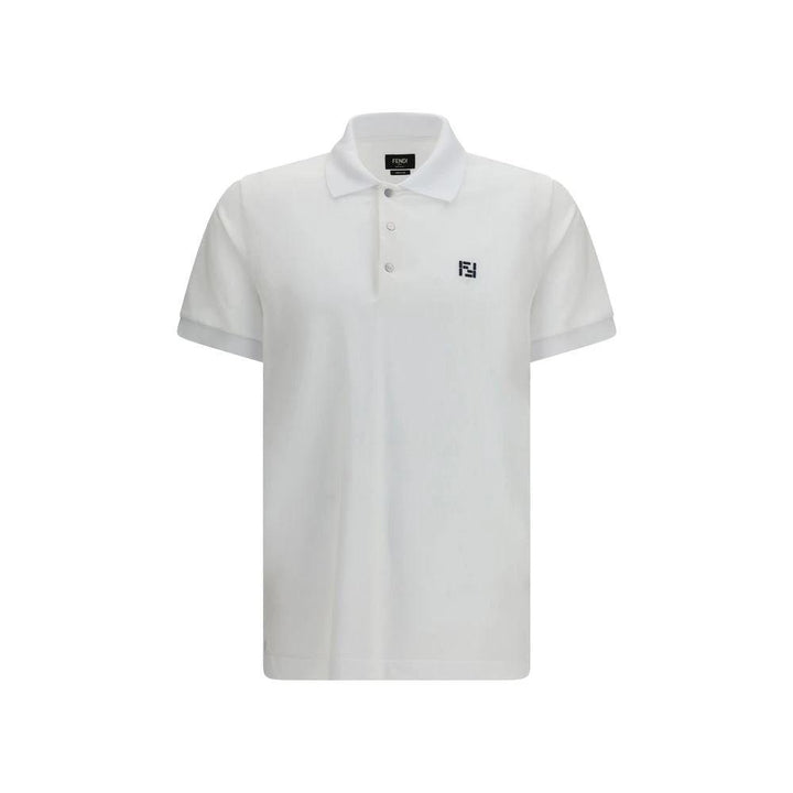 Fendi Sample Sale | Fendi White Cotton Polo Shirt - | Designer outlet