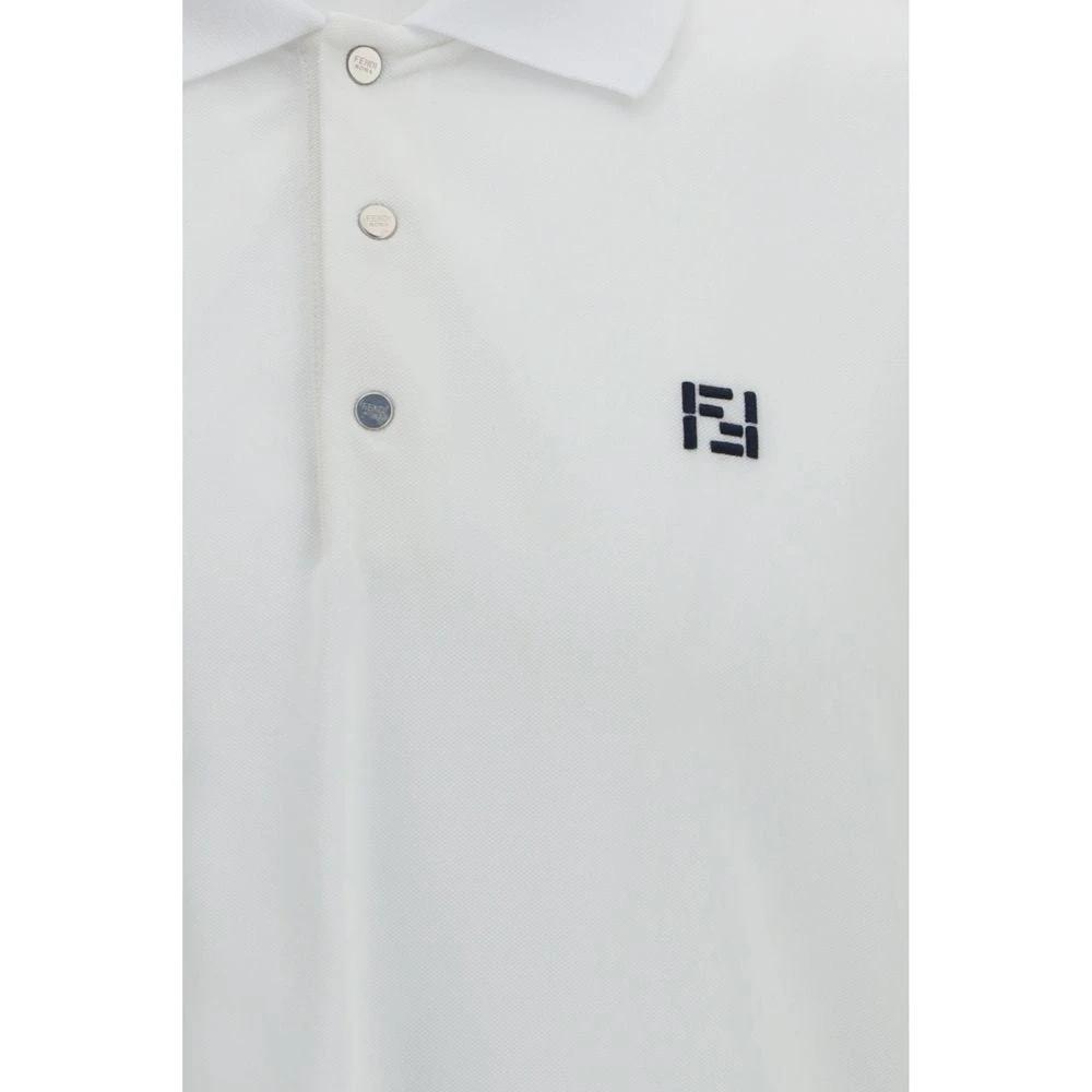Fendi Sample Sale | Fendi White Cotton Polo Shirt - | Designer outlet