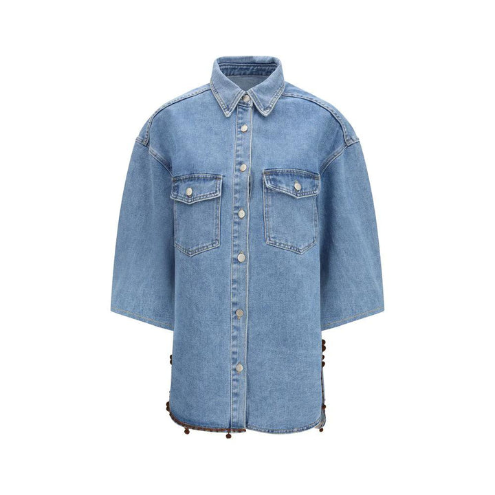 Ella Sample Sale | Ella Blue Cotton Denim Jacket - | Designer outlet