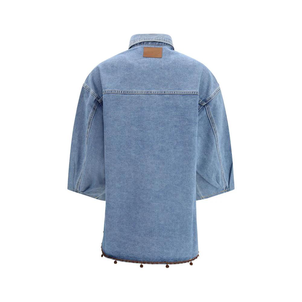 Ella Sample Sale | Ella Blue Cotton Denim Jacket - | Designer outlet
