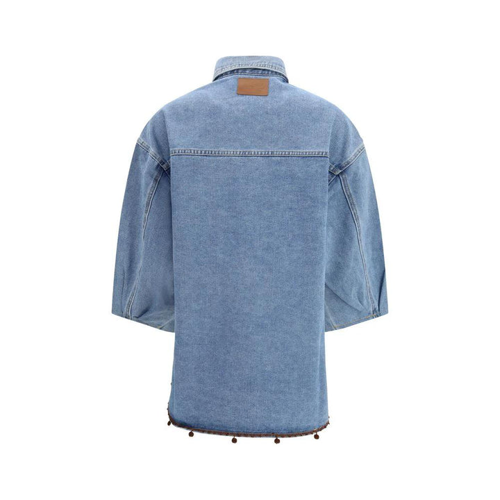 Ella Sample Sale | Ella Blue Cotton Denim Jacket - | Designer outlet