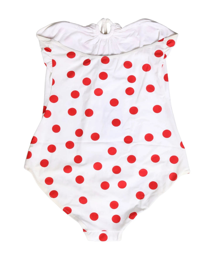 Dolce &amp; Gabbana Sample Sale | Dolce &amp; Gabbana White Polka Dot One-Piece Swimsuit Swimwear - | Designer outlet