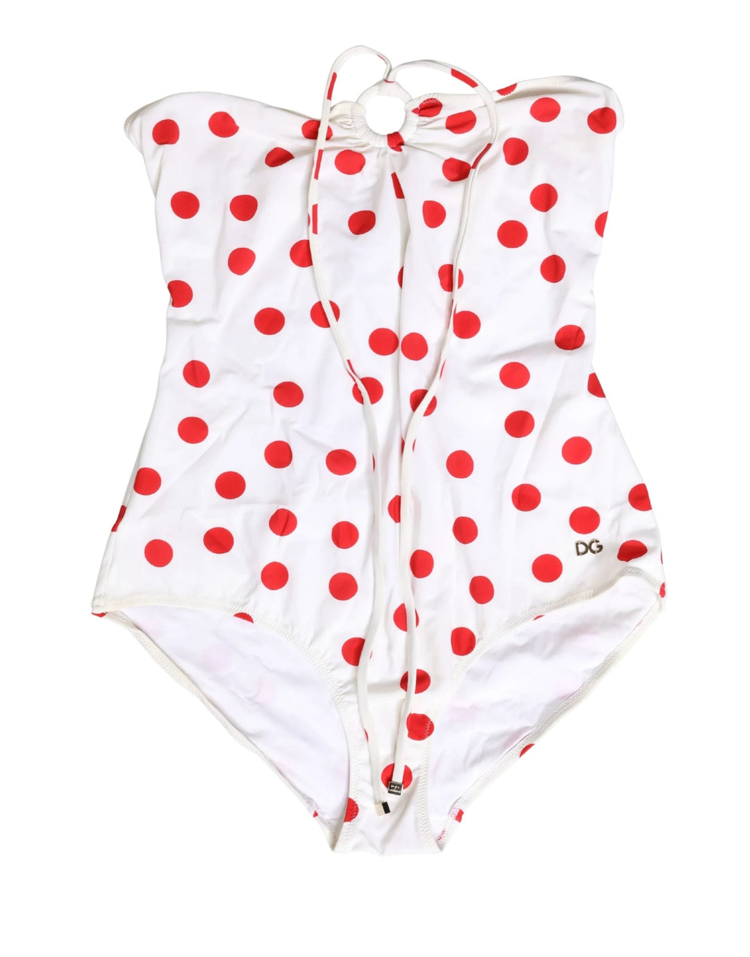 Dolce & Gabbana Sample Sale | Dolce & Gabbana White Polka Dot One-Piece Swimsuit Swimwear - | Designer outlet