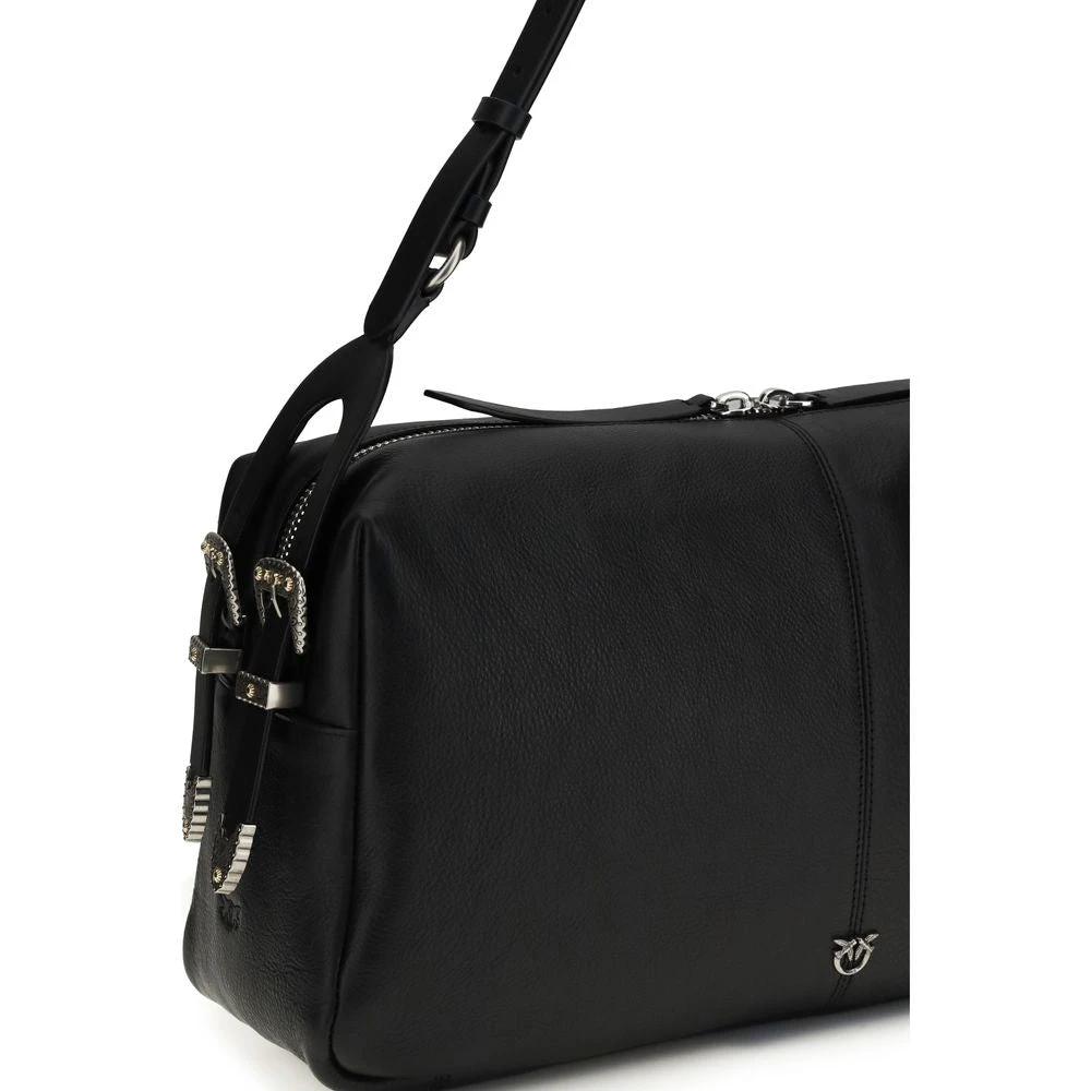 PINKO Sample Sale | PINKO Black Calf Leather Bos Taurus Shoulder Bag - | Designer outlet