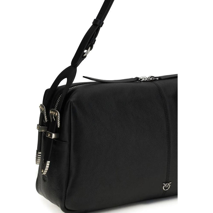PINKO Sample Sale | PINKO Black Calf Leather Bos Taurus Shoulder Bag - | Designer outlet