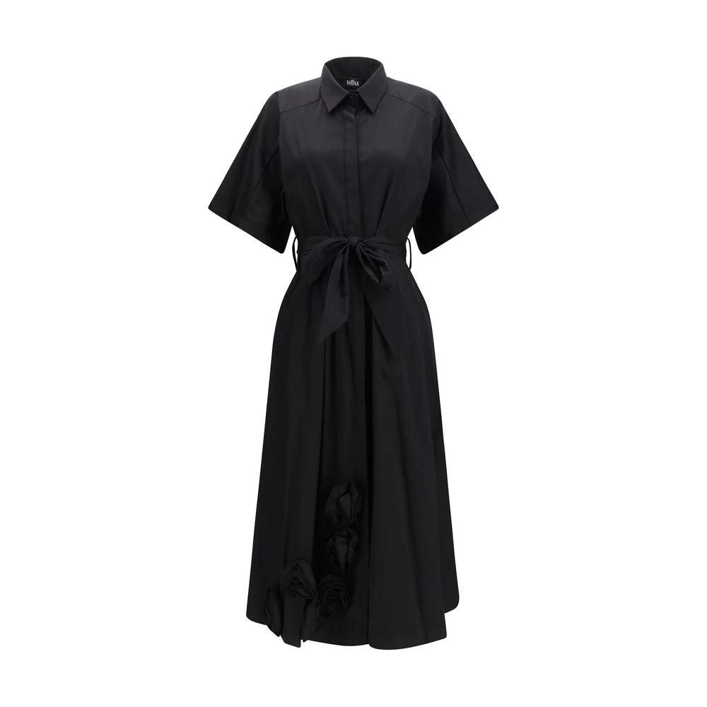 Ella Sample Sale | Ella Black Cotton Casual Dress - | Designer outlet