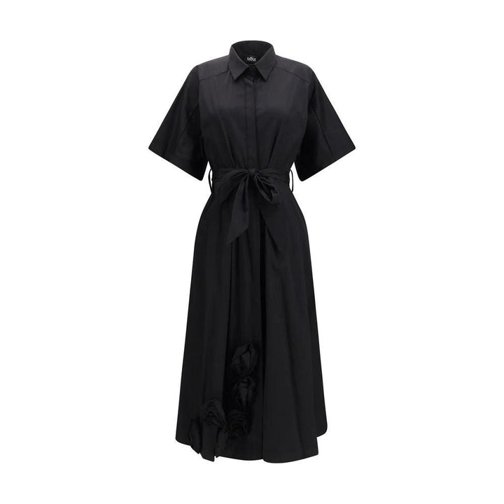 Ella Sample Sale | Ella Black Cotton Casual Dress - | Designer outlet