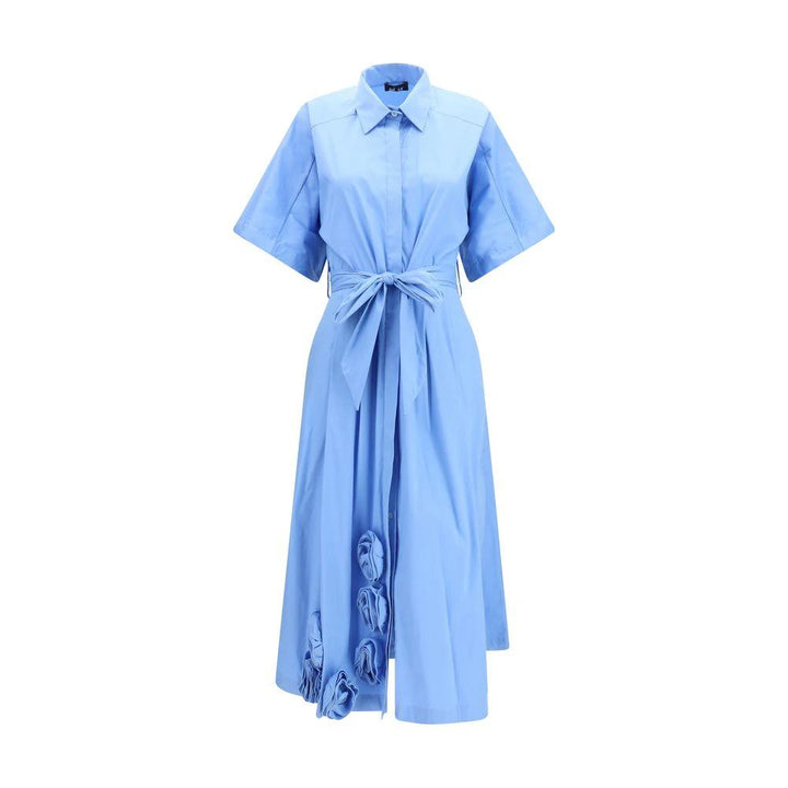 Ella Sample Sale | Ella Blue Cotton Casual Dress - | Designer outlet