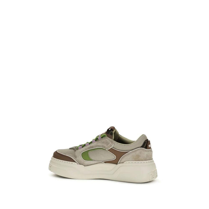 Fendi Sample Sale | Fendi Brown Cotton Chunky Sneakers - | Designer outlet