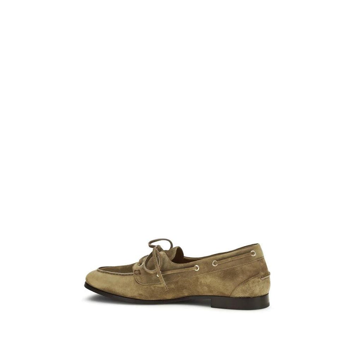 Bally Sample Sale | Bally Beige Buffalo Leather Slip-On Loafers - | Designer outlet