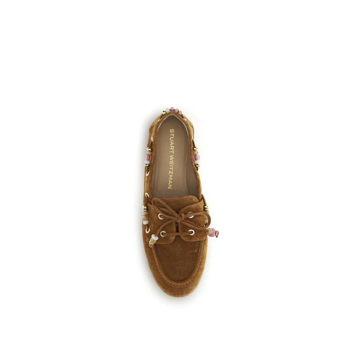 Stuart Weitzman Sample Sale | Stuart Weitzman Brown Calf Leather Bos Taurus Slip-On Loafers - | Designer outlet