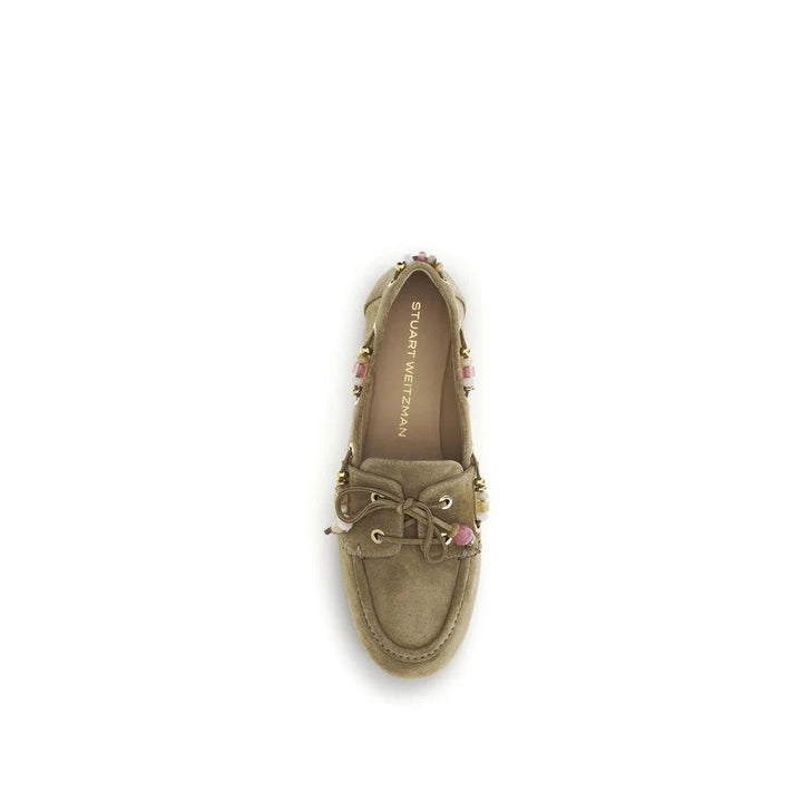 Stuart Weitzman Sample Sale | Stuart Weitzman Beige Calf Leather Bos Taurus Slip-On Loafers - | Designer outlet