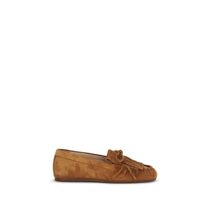Stuart Weitzman Sample Sale | Stuart Weitzman Brown Calf Leather Bos Taurus Slip-On Loafers - | Designer outlet