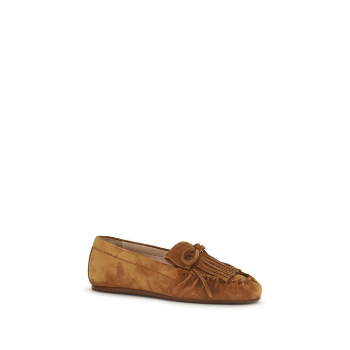 Stuart Weitzman Sample Sale | Stuart Weitzman Brown Calf Leather Bos Taurus Slip-On Loafers - | Designer outlet