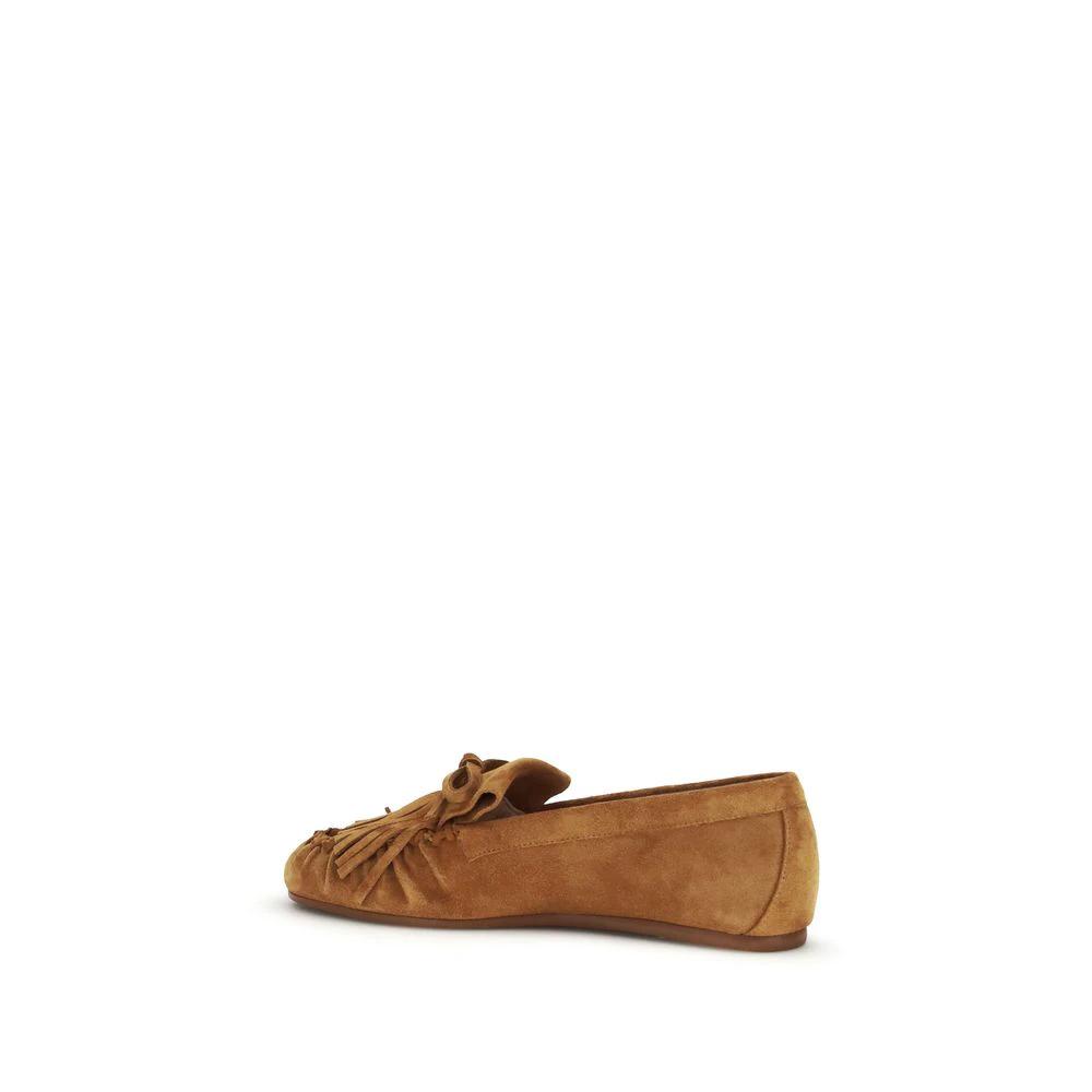 Stuart Weitzman Sample Sale | Stuart Weitzman Brown Calf Leather Bos Taurus Slip-On Loafers - | Designer outlet