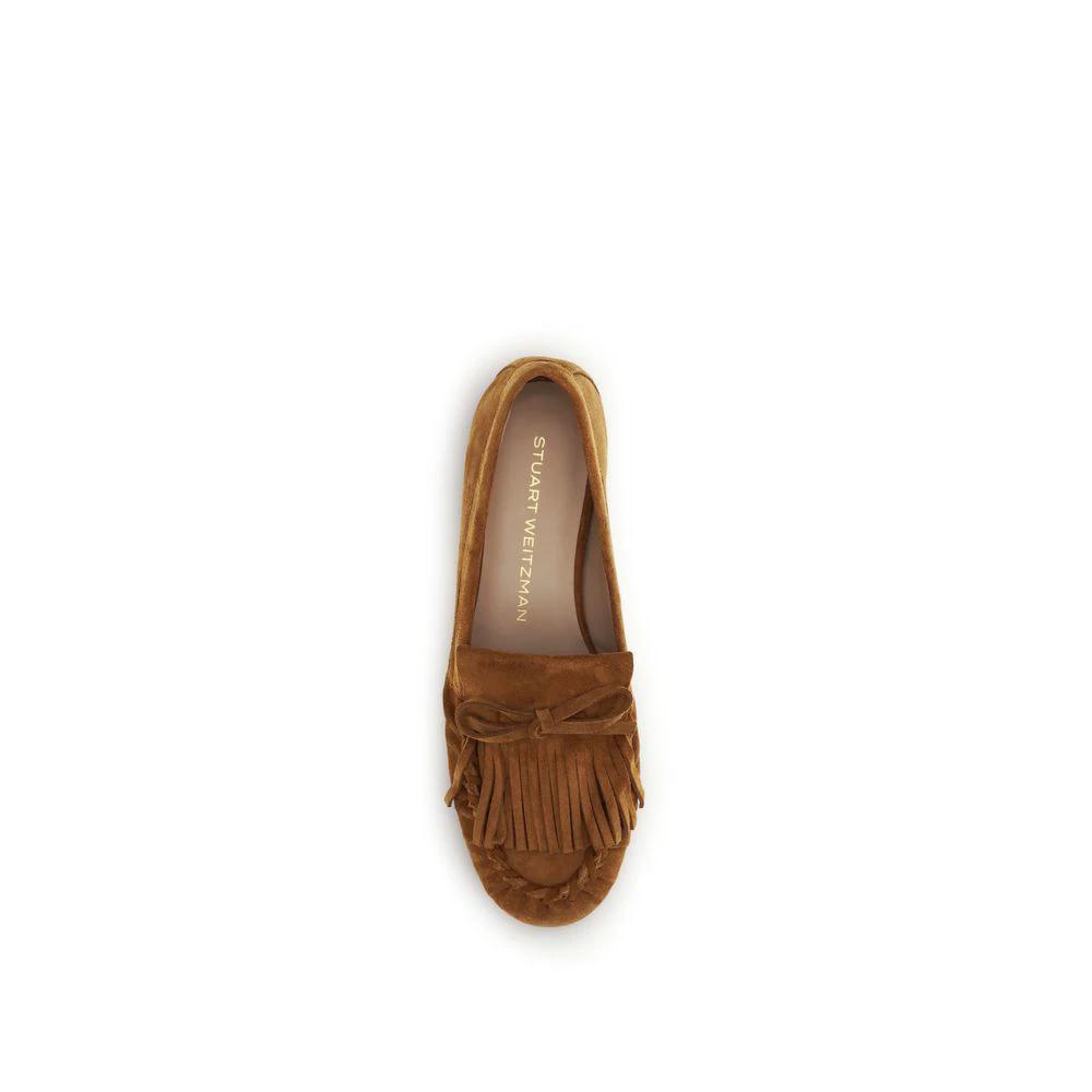 Stuart Weitzman Sample Sale | Stuart Weitzman Brown Calf Leather Bos Taurus Slip-On Loafers - | Designer outlet