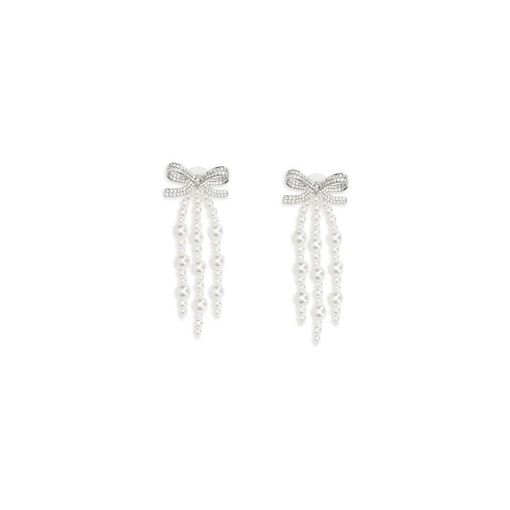 Self-Portrait Sample Sale | Self-Portrait White Brass Earrings - | Designer outlet