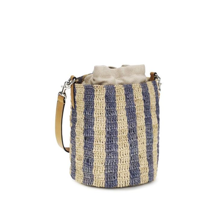 Valentino Garavani Sample Sale | Valentino Garavani Blue Raffia Backet Bag - | Designer outlet