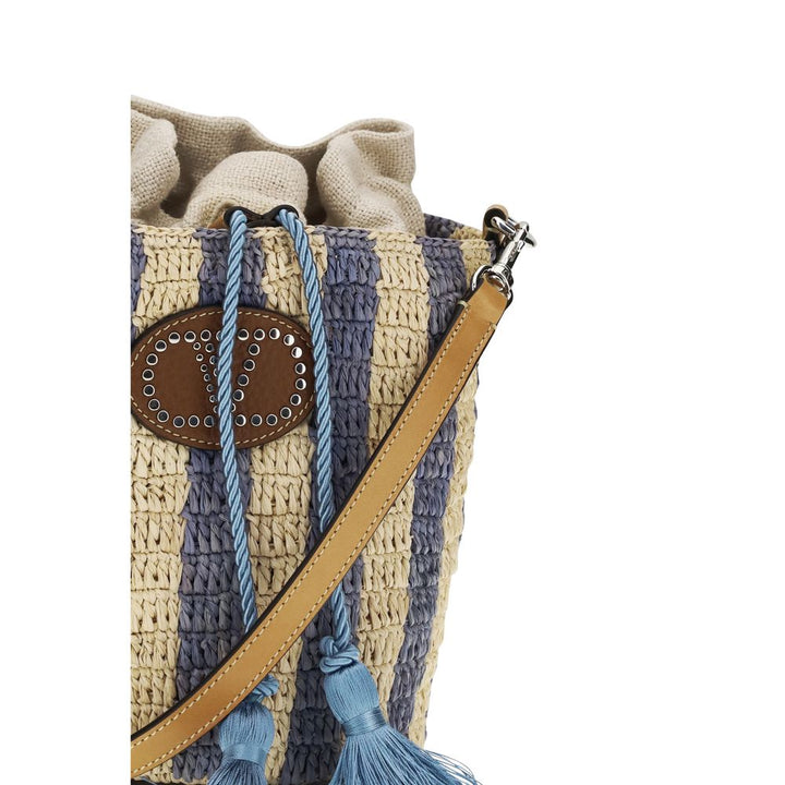 Valentino Garavani Sample Sale | Valentino Garavani Blue Raffia Backet Bag - | Designer outlet