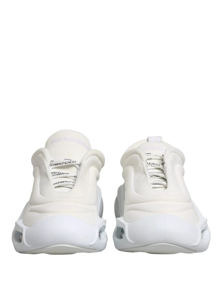 Dolce &amp; Gabbana White Slip On Wave Low Top Sneakers Shoes