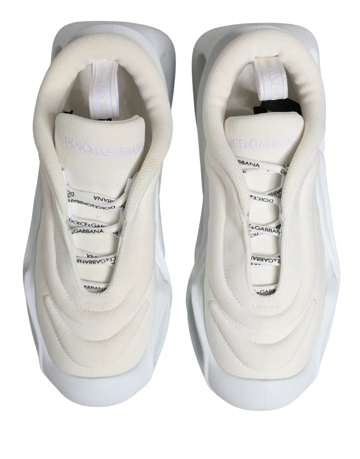 Dolce &amp; Gabbana White Slip On Wave Low Top Sneakers Shoes