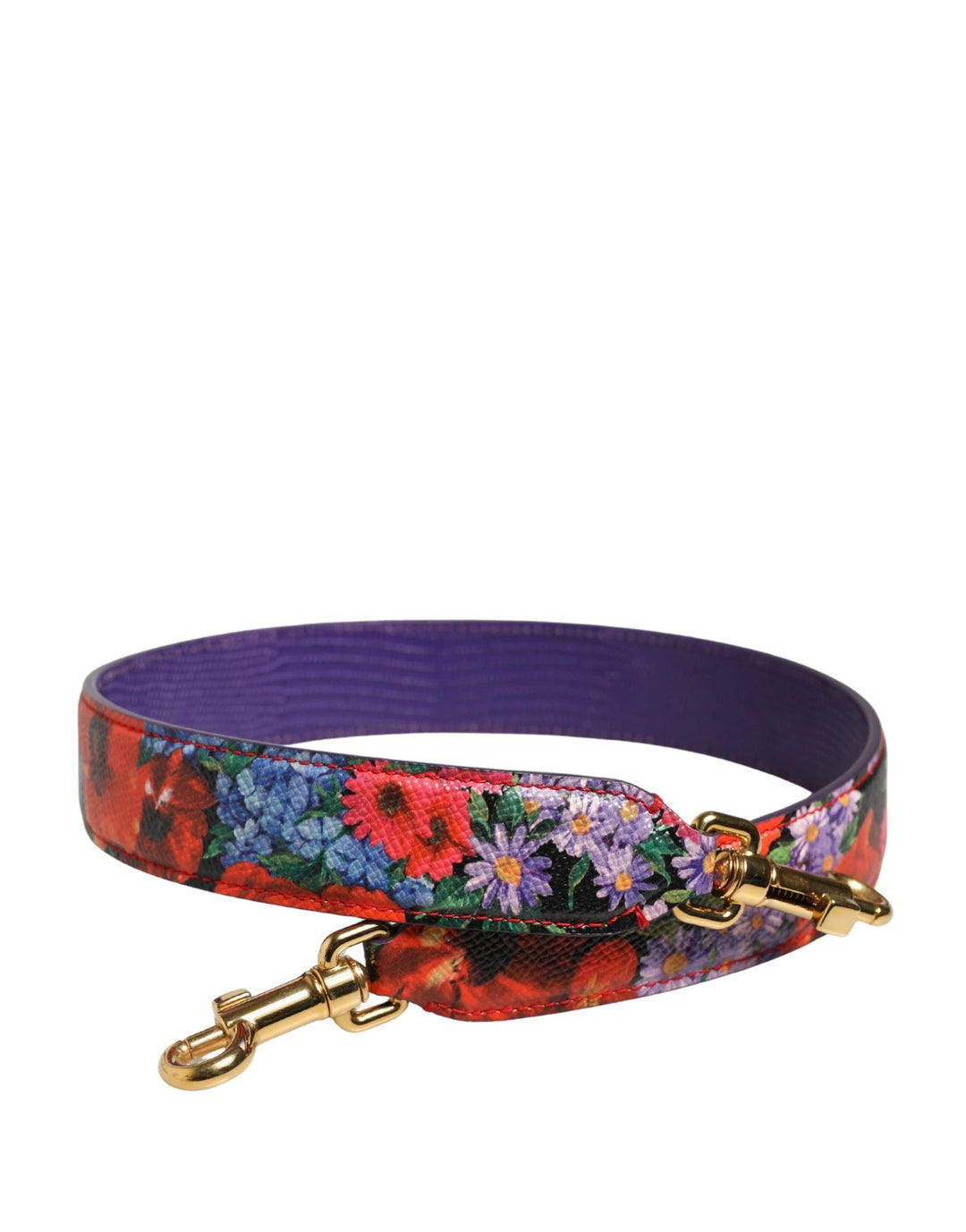 Dolce &amp; Gabbana Sample Sale | Dolce &amp; Gabbana Multicolor Floral Leather Bag Accessory Shoulder Strap - | Designer outlet