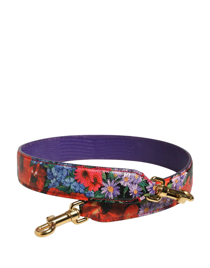 Dolce &amp; Gabbana Sample Sale | Dolce &amp; Gabbana Multicolor Floral Leather Bag Accessory Shoulder Strap - | Designer outlet