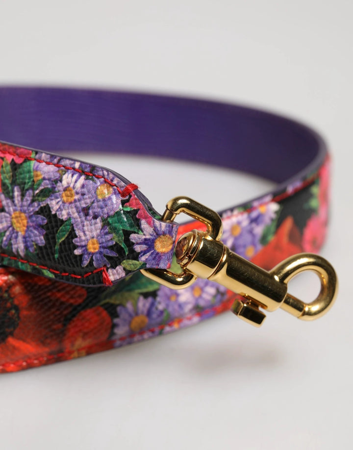 Dolce &amp; Gabbana Sample Sale | Dolce &amp; Gabbana Multicolor Floral Leather Bag Accessory Shoulder Strap - | Designer outlet