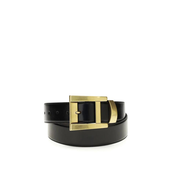 Versace Sample Sale | Versace Black Calf Leather Bos Taurus Regular Belt - | Designer outlet