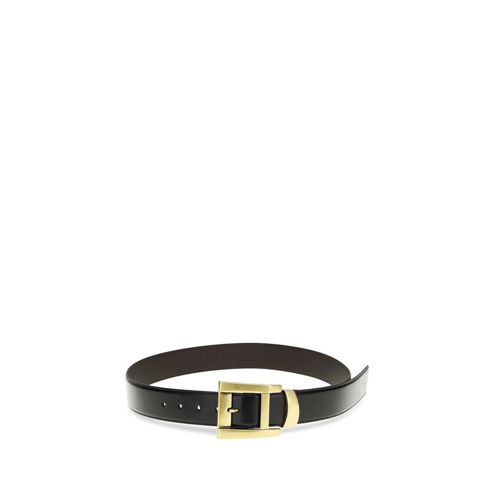 Versace Sample Sale | Versace Black Calf Leather Bos Taurus Regular Belt - | Designer outlet
