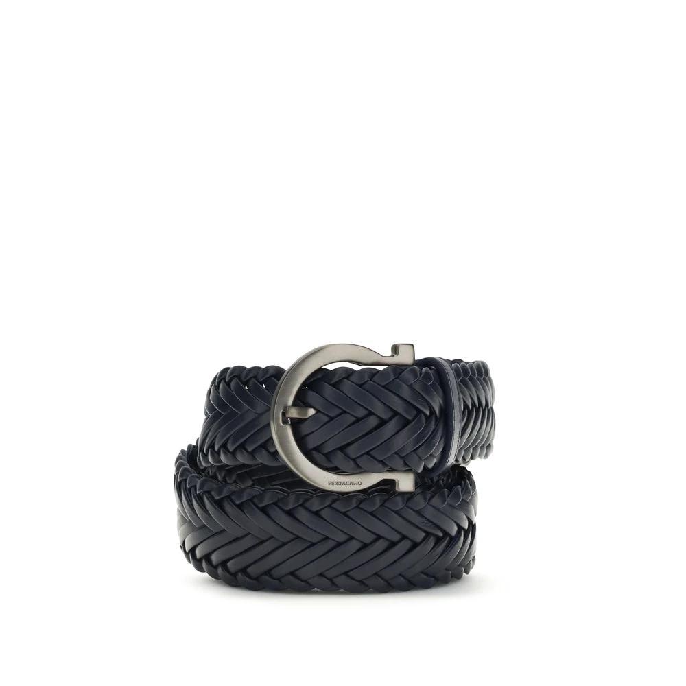 Ferragamo Sample Sale | Ferragamo Blue Calf Leather Bos Taurus Belt - | Designer outlet