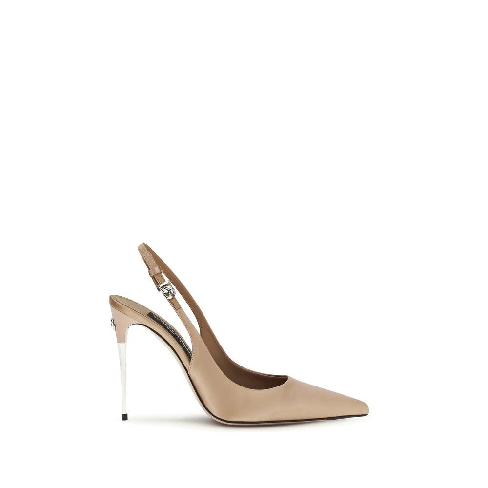 Dolce & Gabbana Sample Sale | Dolce & Gabbana Beige Viscose High Heel Pumps - | Designer outlet