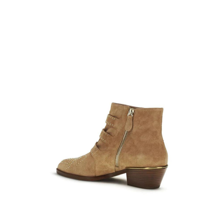 Chloé Sample Sale | Chloé Beige Calf Leather Bos Taurus Ankle Boots - | Designer outlet