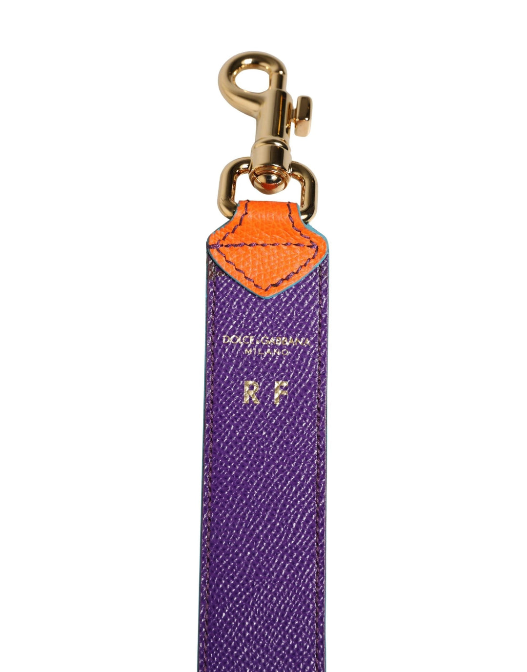 Dolce & Gabbana Sample Sale | Dolce & Gabbana Orange Purple Calf Leather Bag Accessory Shoulder Strap - | Designer outlet