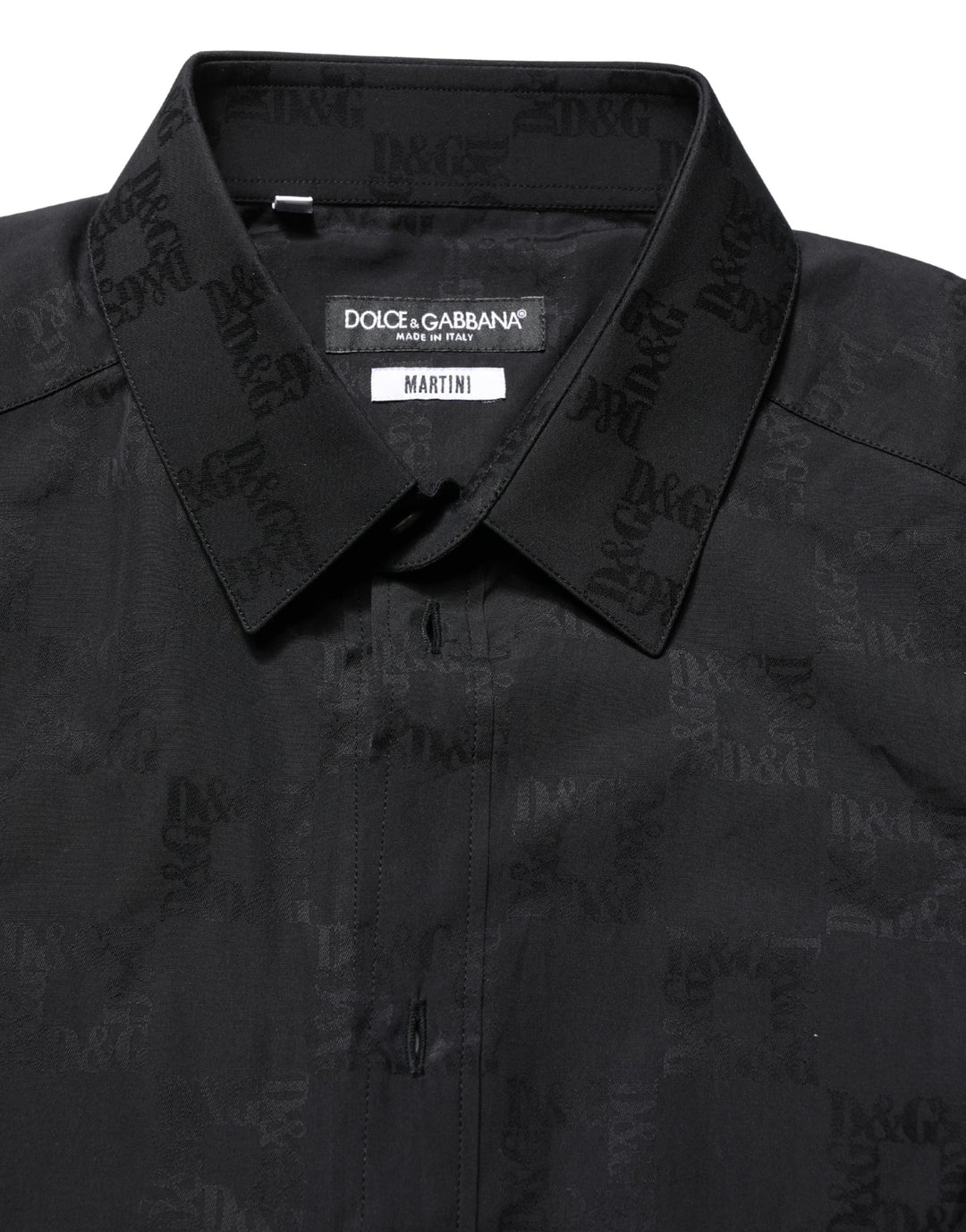 Dolce &amp; Gabbana Sample Sale | Dolce &amp; Gabbana Black MARTINI Cotton Slim Dress Formal Shirt - | Designer outlet