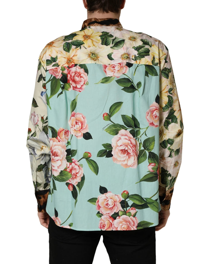 Dolce &amp; Gabbana Sample Sale | Dolce &amp; Gabbana Multicolor Floral Animal Print Collared Shirt - | Designer outlet