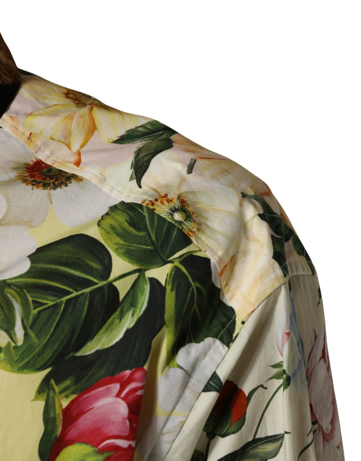 Dolce &amp; Gabbana Sample Sale | Dolce &amp; Gabbana Multicolor Floral Animal Print Collared Shirt - | Designer outlet