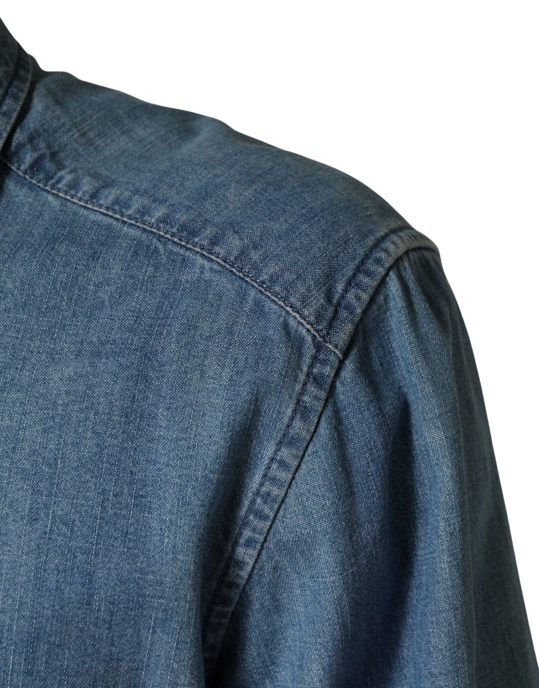 Dolce &amp; Gabbana Sample Sale | Dolce &amp; Gabbana Blue Cotton Stretch Casual Denim Slim Shirt - | Designer outlet