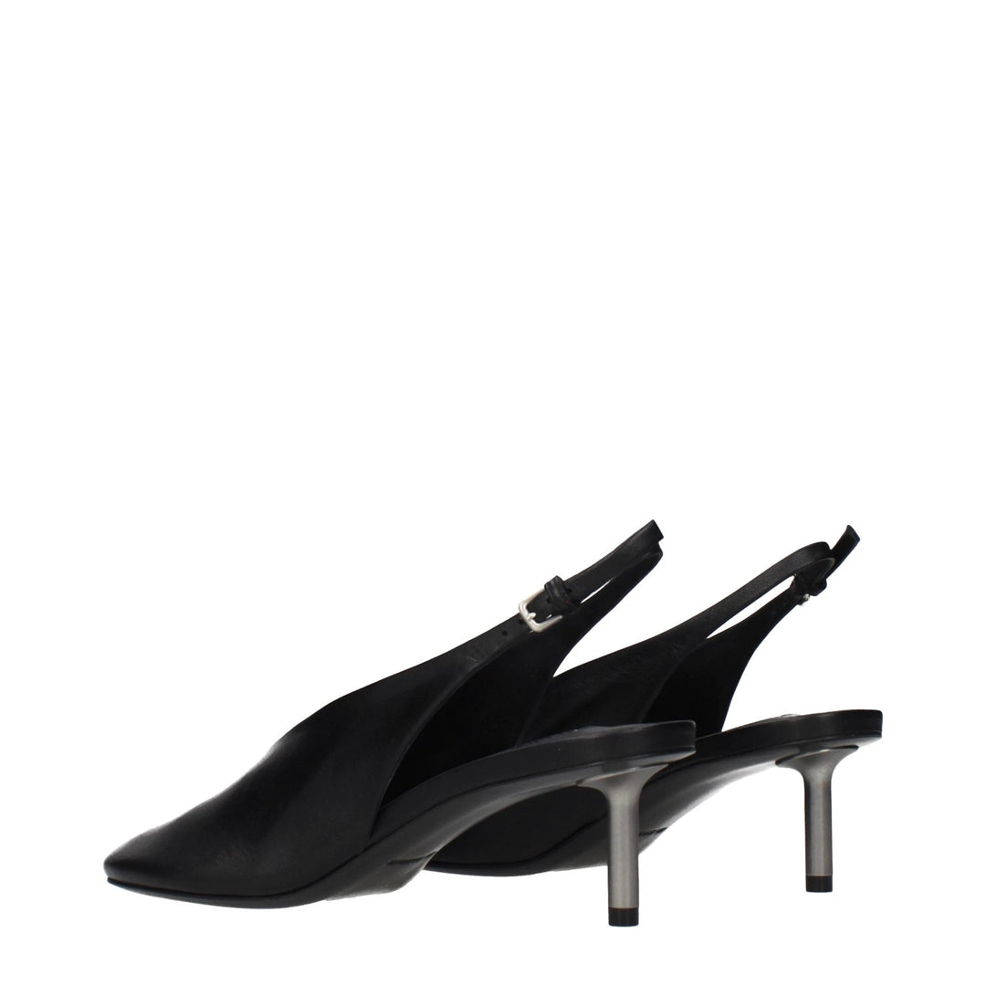 Jil Sander Black Leather Pumps
