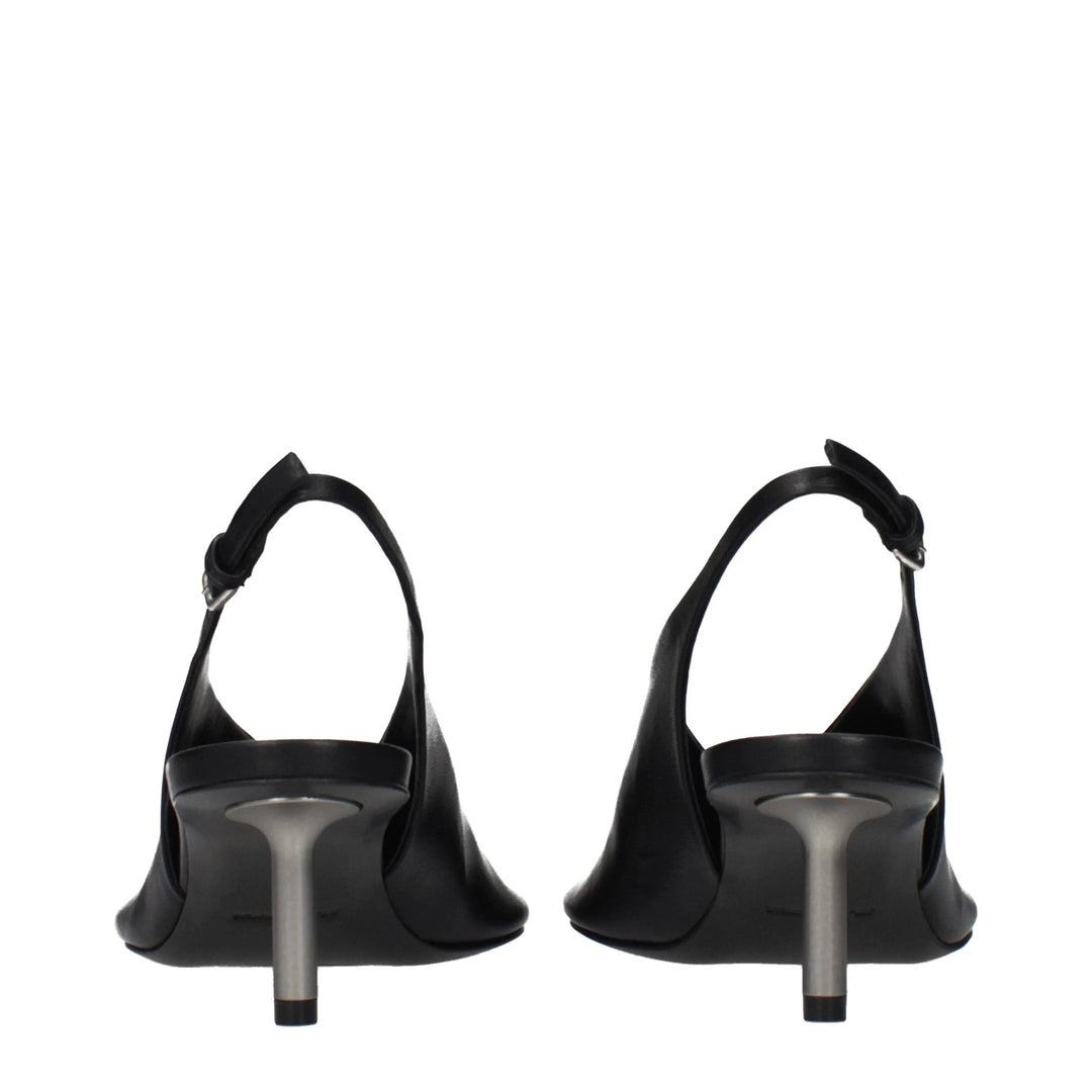 Jil Sander Black Leather Pumps