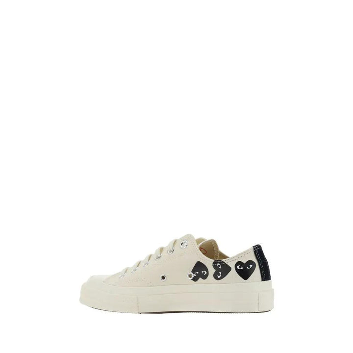 Comme Des Garçons Play x Converse White Canvas Low Top Sneakers