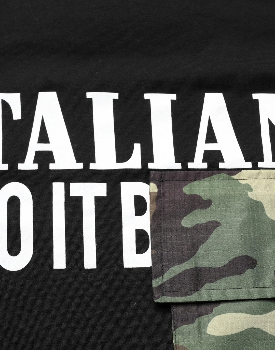 Dolce &amp; Gabbana Black Camouflage Graphic Cotton Crewneck T-shirt